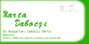 marta daboczi business card